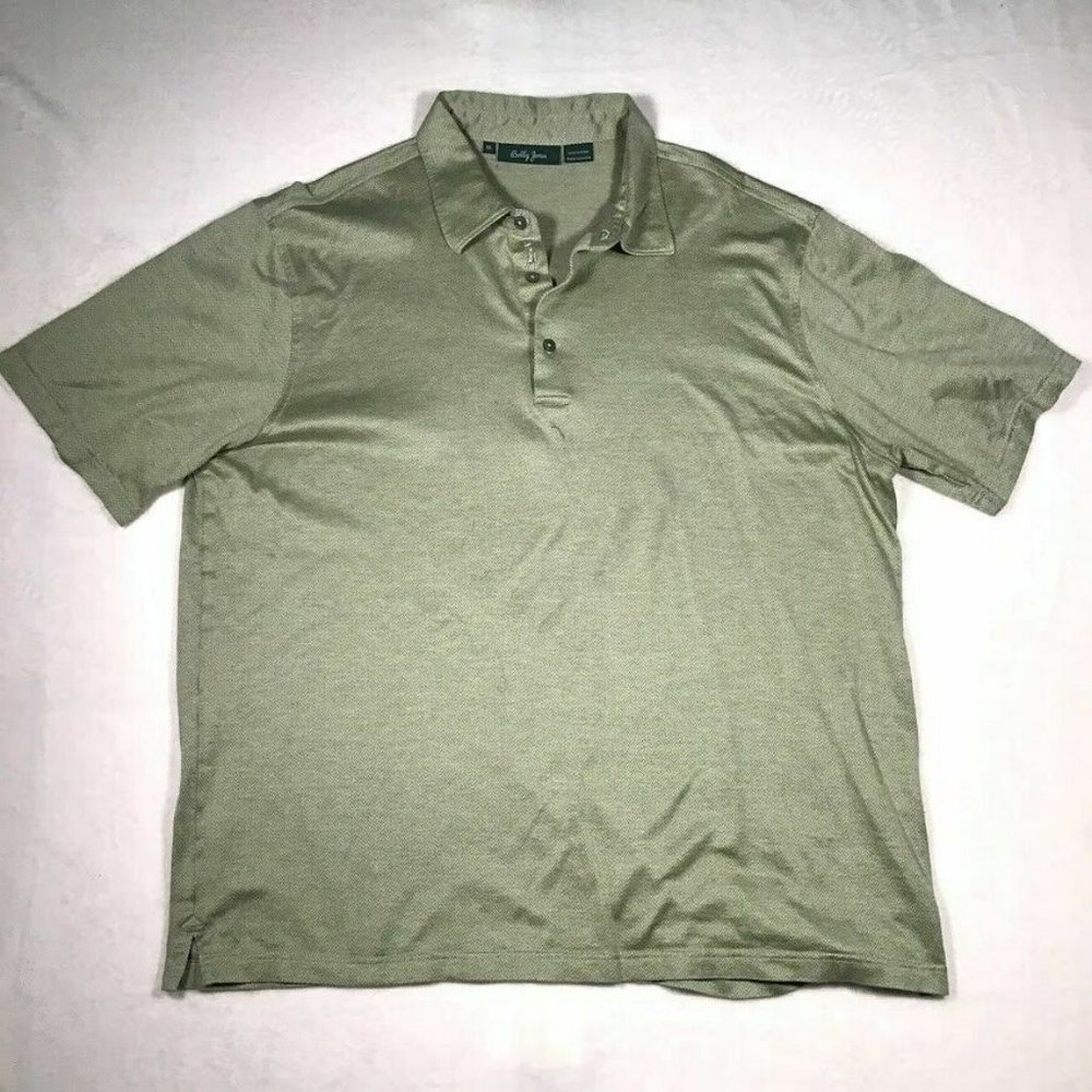 Bobby Jones Mens Gray 100%Cotton Collared ShortSleeve Regular Polo Shirt Size XL